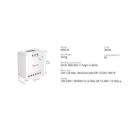 Smart Wi-Fi Switch MINI-D SONOFF