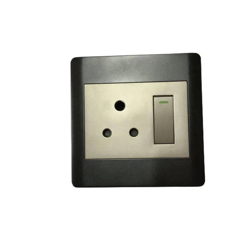Socket Wall 4x4 Luxury Range Ausma-Electrical-Ausma-Single-Black/Silver Gold-diyshop.co.za