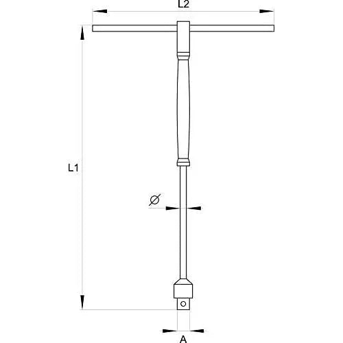 Socket Wrench 1/2" T Handle-1/2" x 310𝑚𝑚-