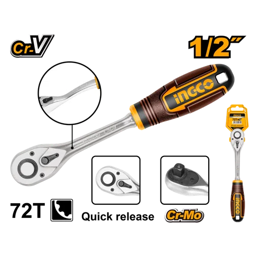Llave de tubo con accionamiento por trinquete iNGCO