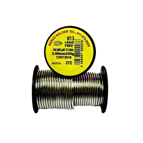 Solder Wire Solid Core 97/3-Solder-Nasco-2.0mm x 250g-diyshop.co.za