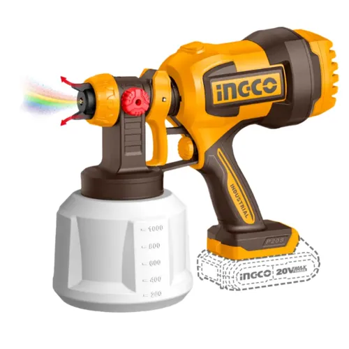 Spray Gun Cordless 20𝑉 HVLP iNGCO-Tool Only-