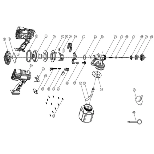 Pistola pulverizadora inalámbrica 20𝑉 HVLP iNGCO
