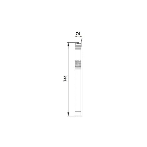 محرك بئر 3 بوصة 230μ VSD + طرف رطب SQE Grundfos