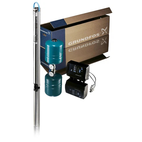 محرك بئر 3 بوصة 230μ VSD + طرف رطب SQE Grundfos