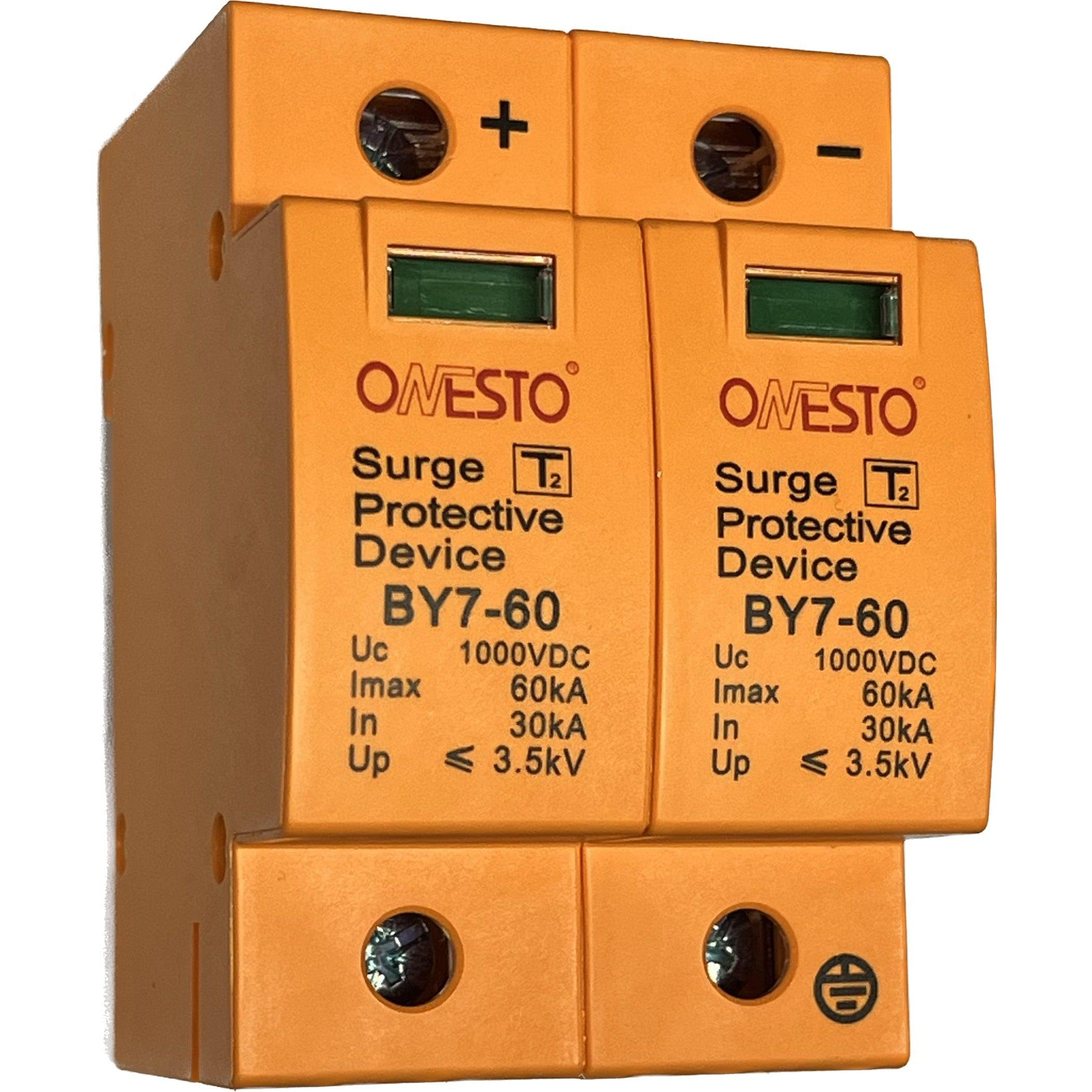 Surge Protection Device DC DIN Onesto-Surge Protector-Onesto-60𝑘𝐴 2𝑃 1000𝑉-diyshop.co.za