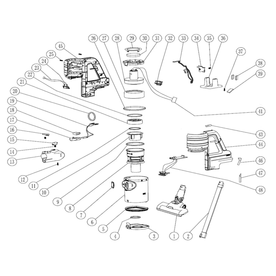 Vacuum Cleaner Stick Cordless 20𝑉 iNGCO-Tool Only-