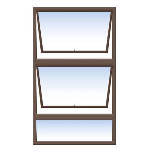 Window Aluminium PTT 915 (𝑊890x𝐻1490mm)-Window Frames-iBuild-Bronze-Clear-diyshop.co.za