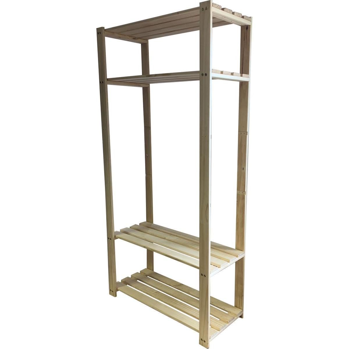 Wooden Shelf Expand a Shelf (Flat Packed) COL-Shelves-Swartland-W900 x H1800 x D430mm-diyshop.co.za